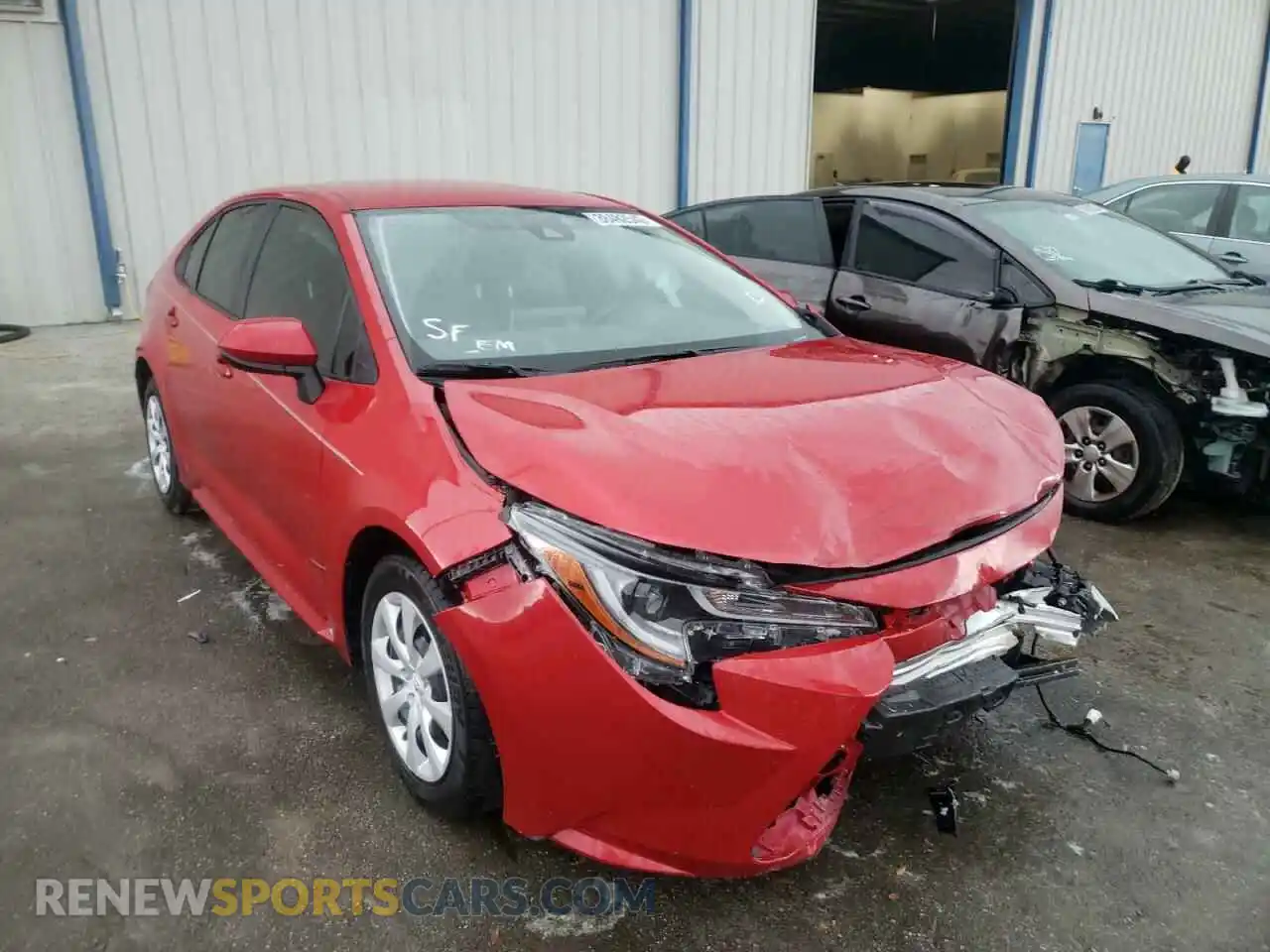 1 Photograph of a damaged car JTDEPMAE5MJ141486 TOYOTA COROLLA 2021
