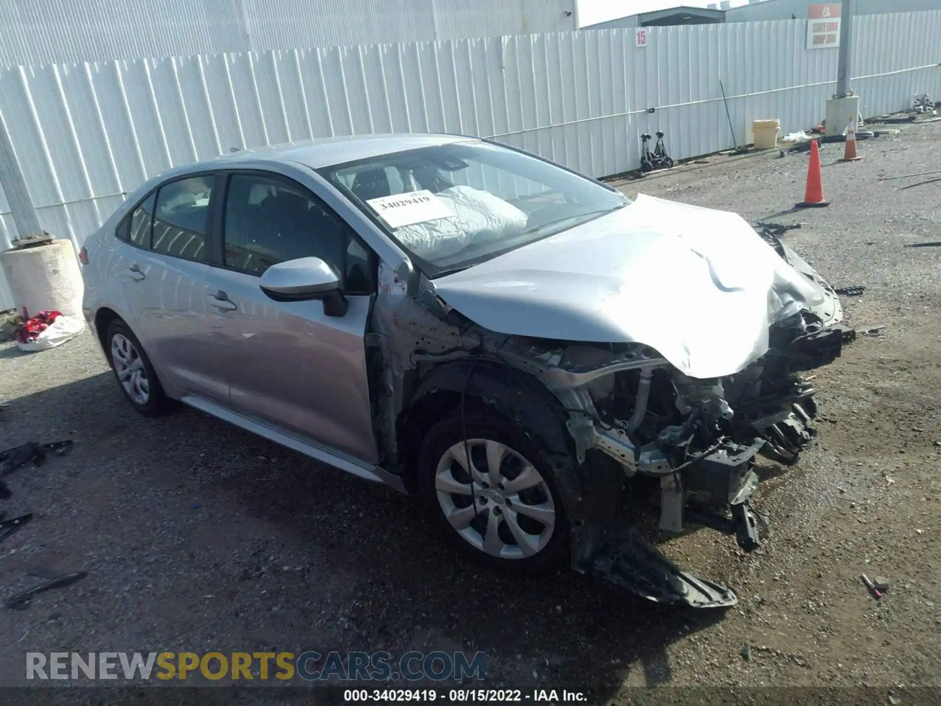 1 Photograph of a damaged car JTDEPMAE5MJ141696 TOYOTA COROLLA 2021