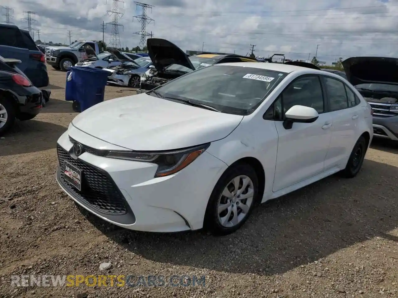 1 Photograph of a damaged car JTDEPMAE5MJ148356 TOYOTA COROLLA 2021