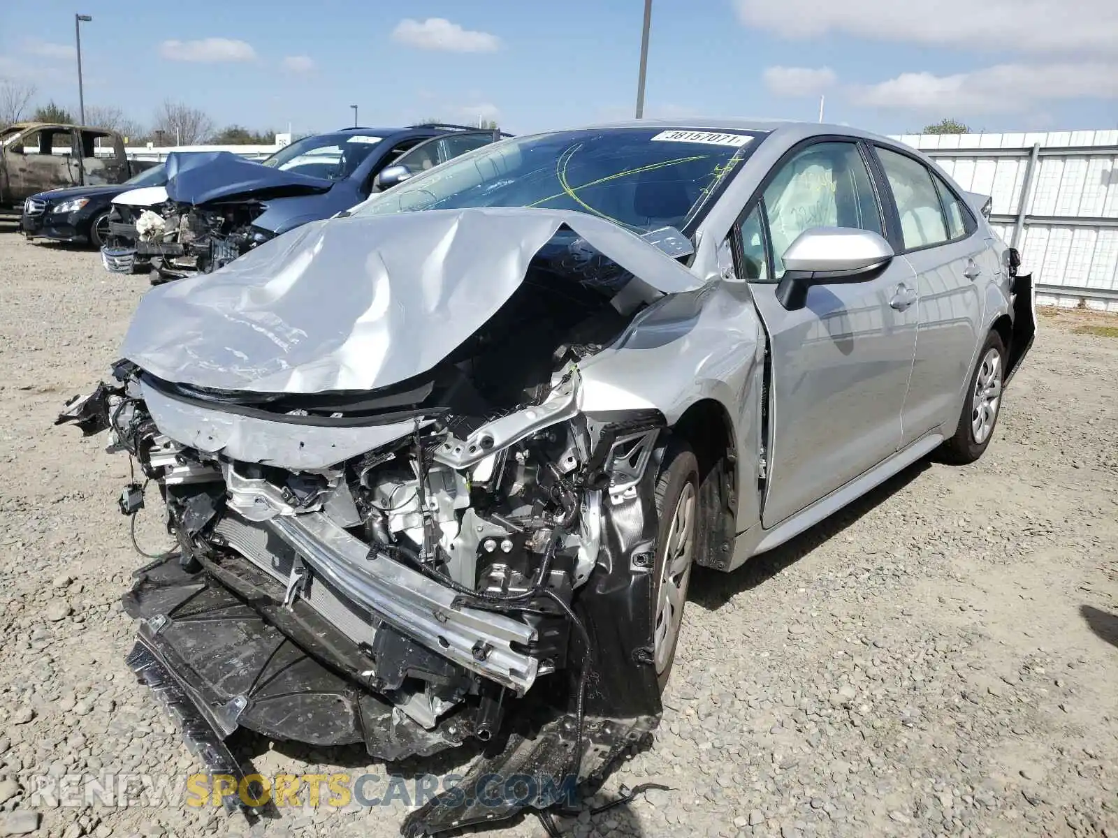 2 fotografías del automóvil dañado JTDEPMAE5MJ150916 TOYOTA COROLLA 2021