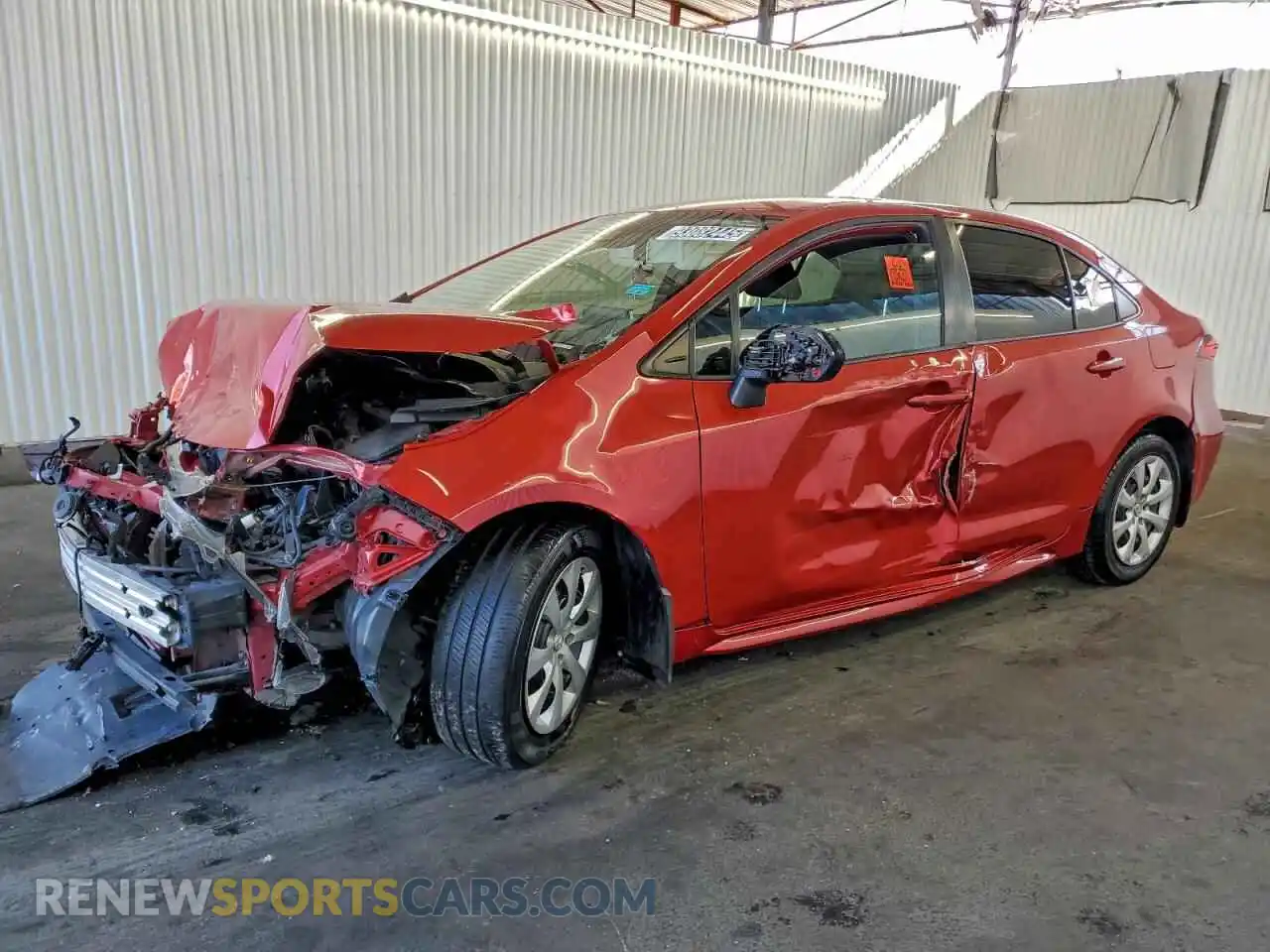 1 Photograph of a damaged car JTDEPMAE5MJ163035 TOYOTA COROLLA 2021