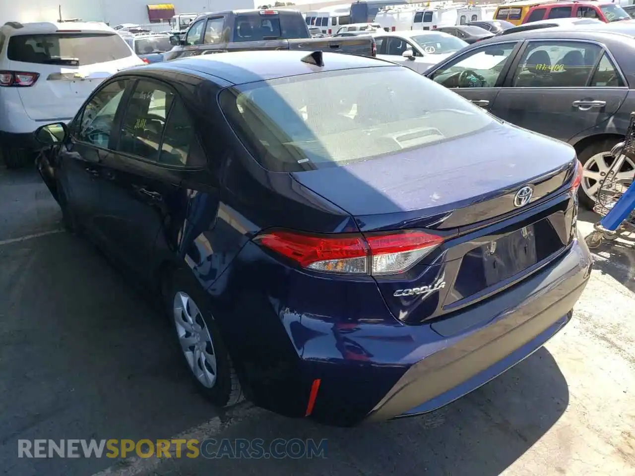 3 Photograph of a damaged car JTDEPMAE5MJ170762 TOYOTA COROLLA 2021