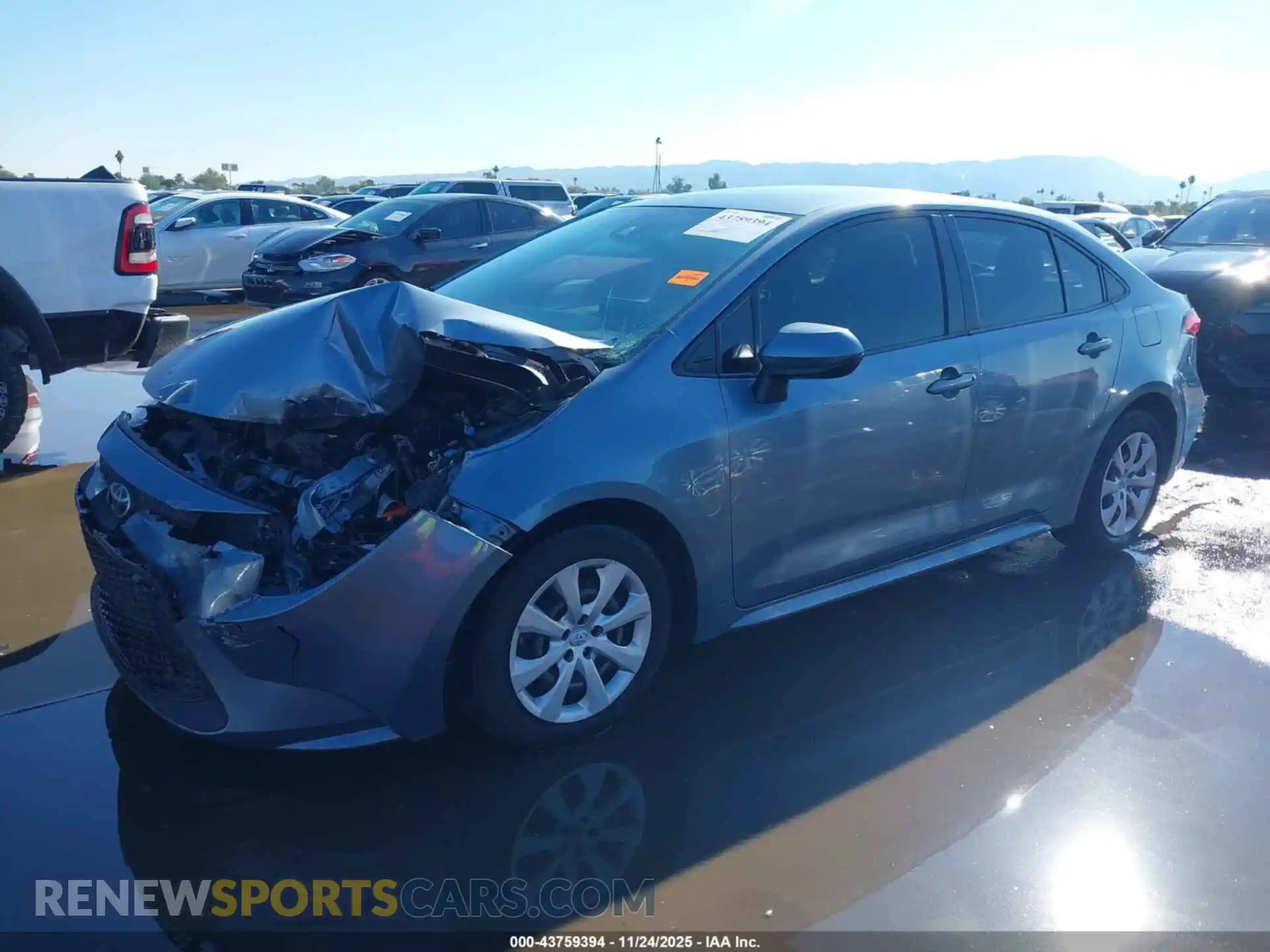 2 fotografías del automóvil dañado JTDEPMAE5MJ172351 TOYOTA COROLLA 2021