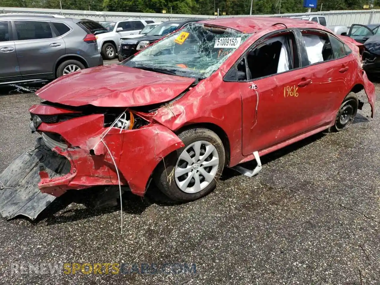 2 Photograph of a damaged car JTDEPMAE5MJ172964 TOYOTA COROLLA 2021