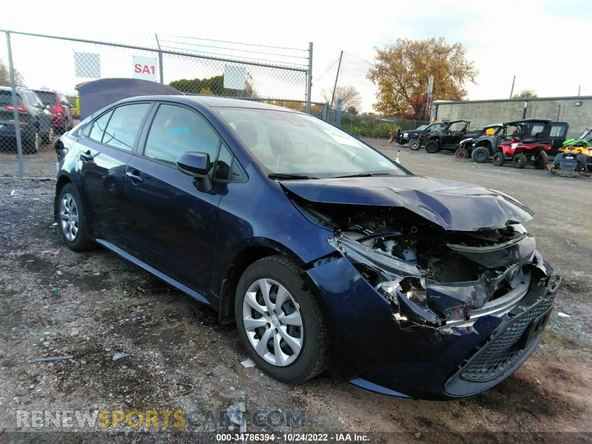1 Photograph of a damaged car JTDEPMAE5MJ173015 TOYOTA COROLLA 2021