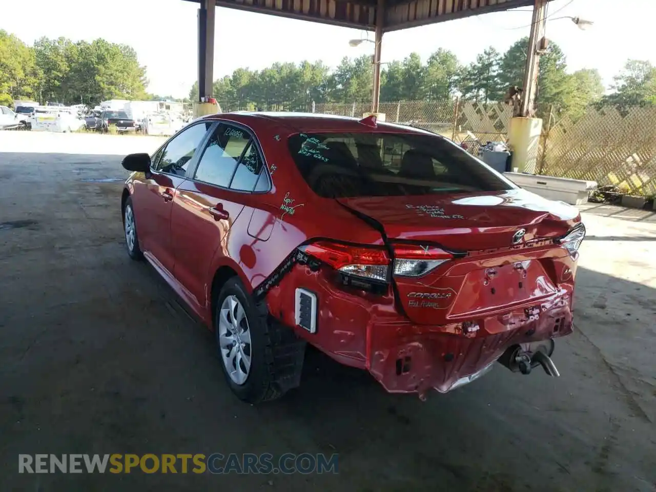 3 Photograph of a damaged car JTDEPMAE5MJ175380 TOYOTA COROLLA 2021