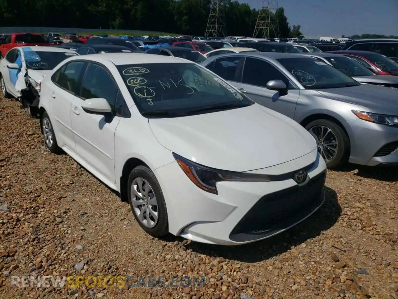 1 Photograph of a damaged car JTDEPMAE5MJ177601 TOYOTA COROLLA 2021