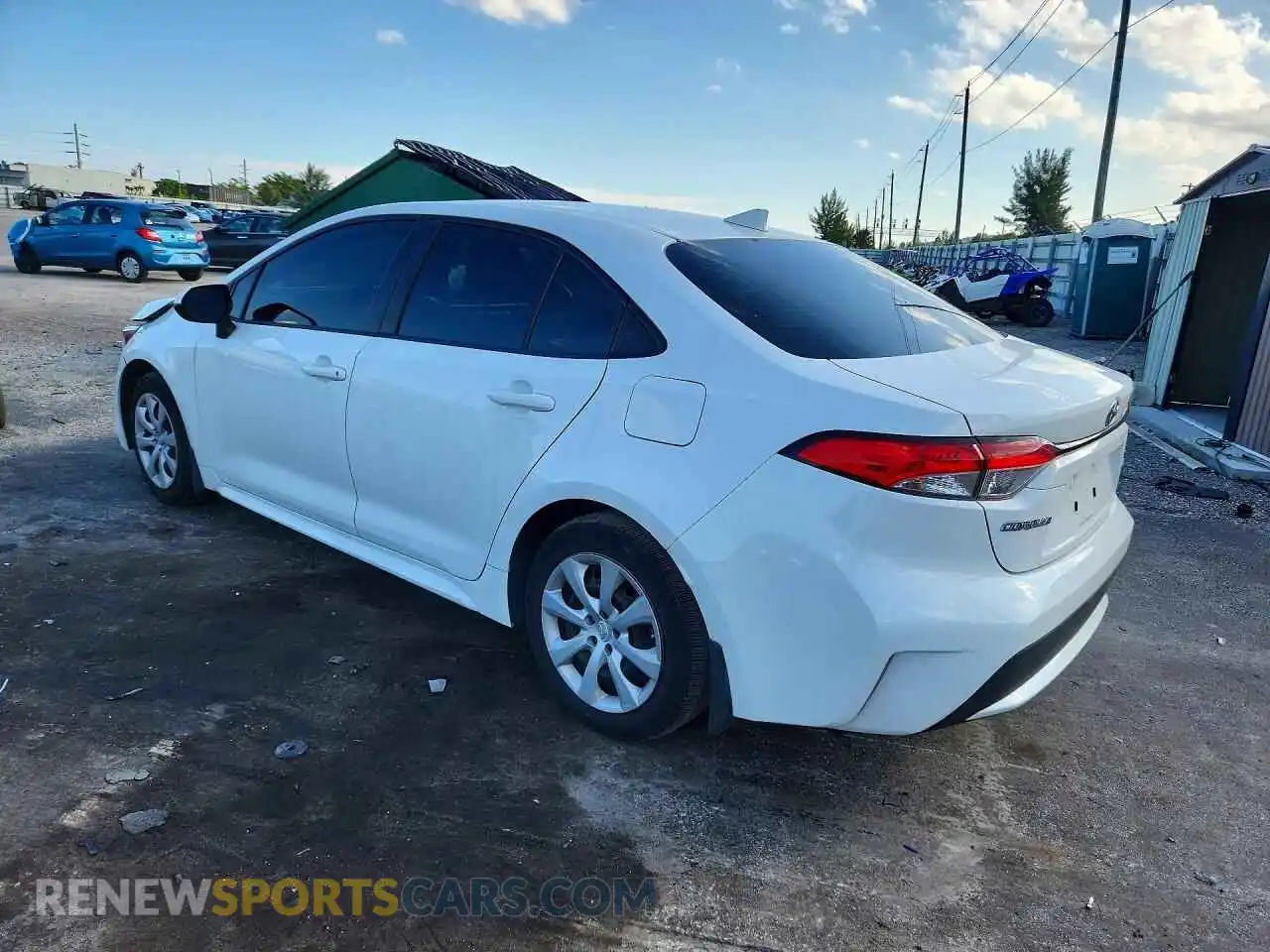 2 fotografías del automóvil dañado JTDEPMAE6MJ126236 TOYOTA COROLLA 2021