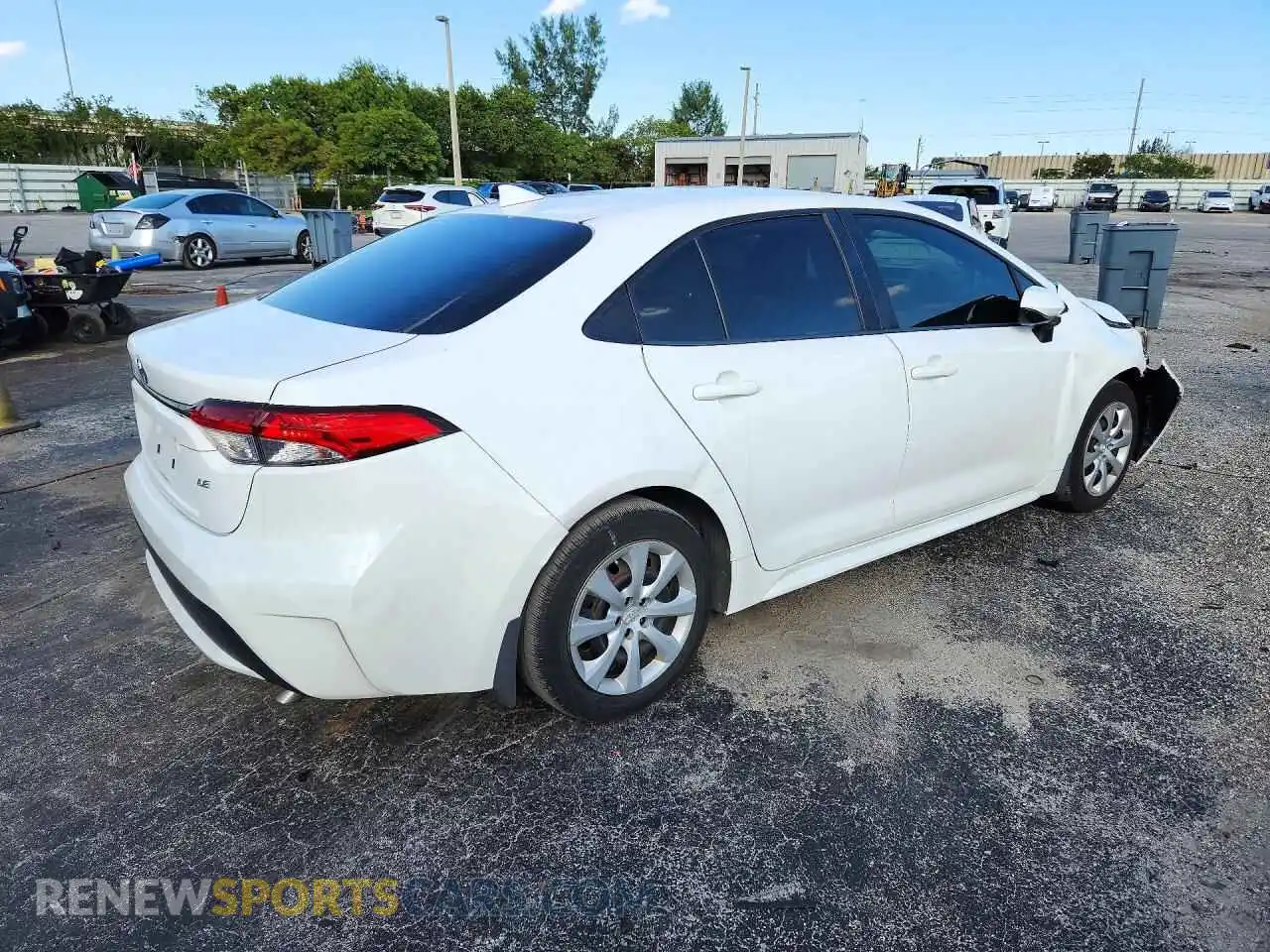 3 fotografías del automóvil dañado JTDEPMAE6MJ126236 TOYOTA COROLLA 2021