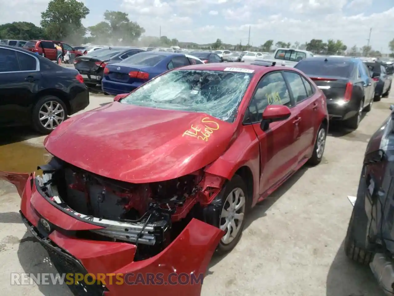 2 Photograph of a damaged car JTDEPMAE6MJ134370 TOYOTA COROLLA 2021