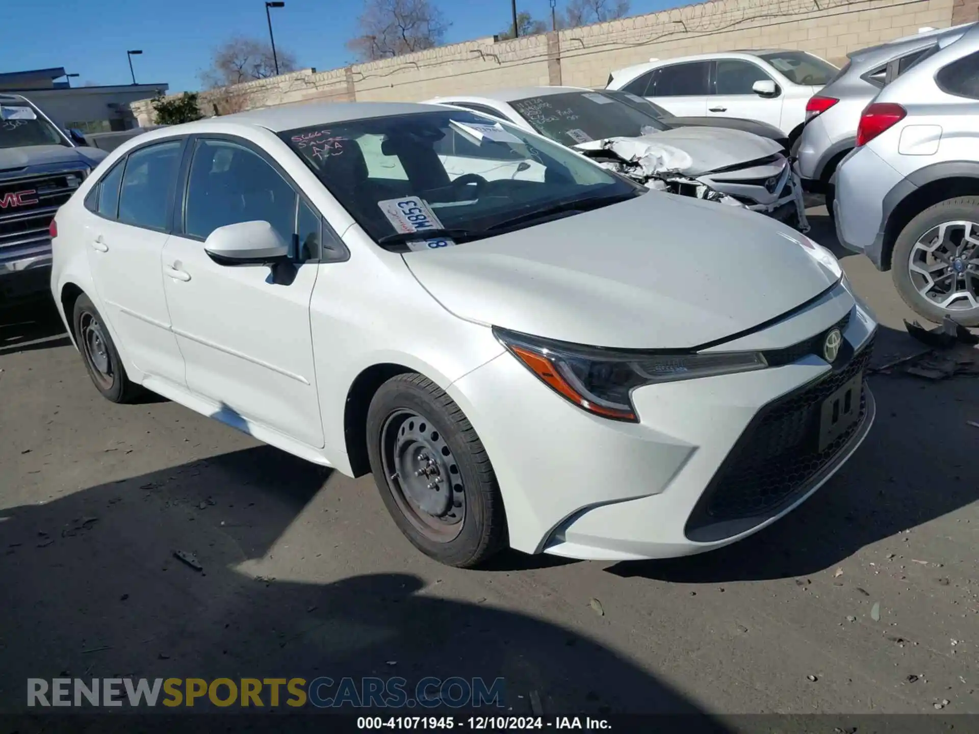1 Photograph of a damaged car JTDEPMAE6MJ135180 TOYOTA COROLLA 2021