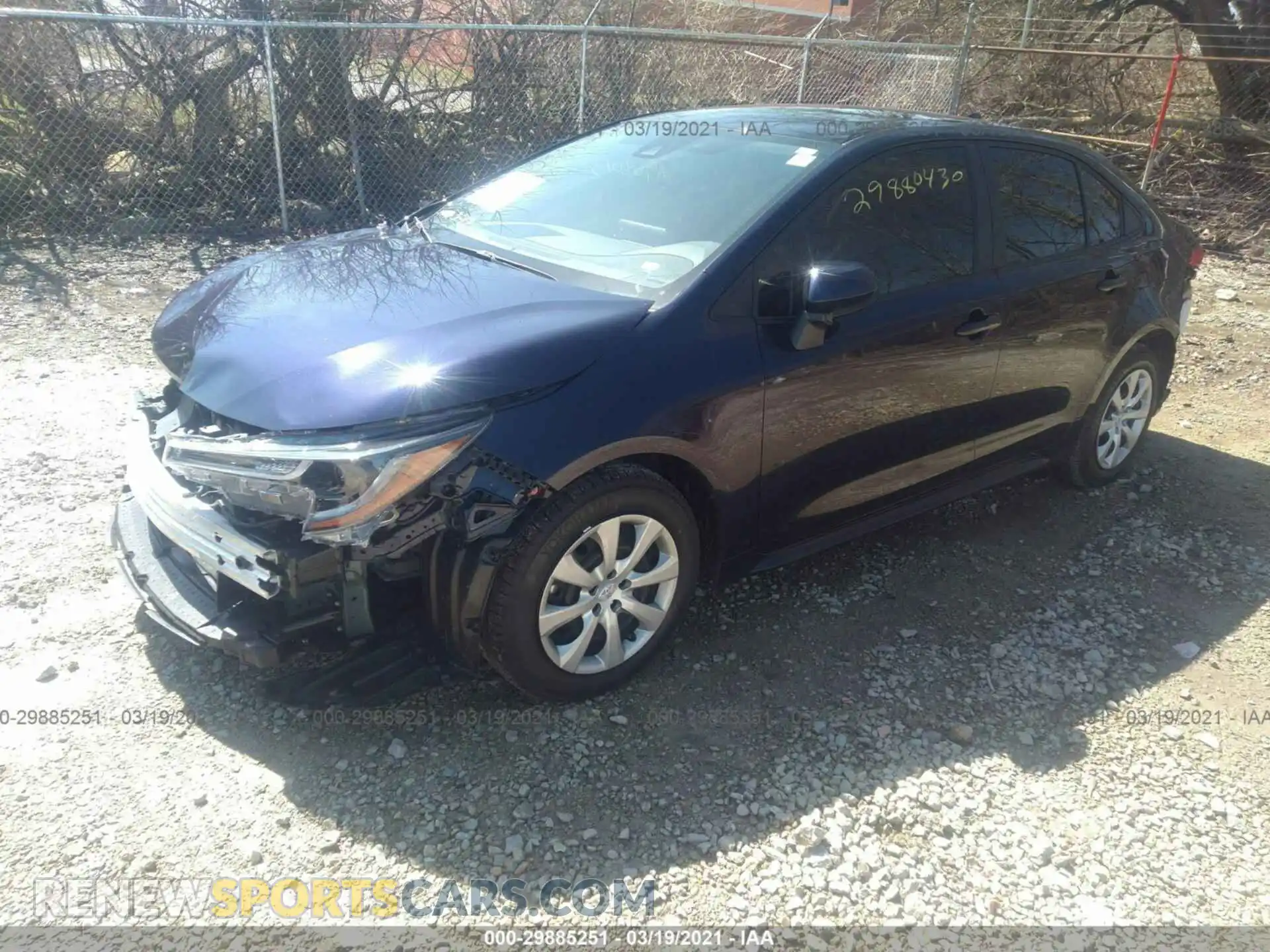 2 Photograph of a damaged car JTDEPMAE6MJ137799 TOYOTA COROLLA 2021