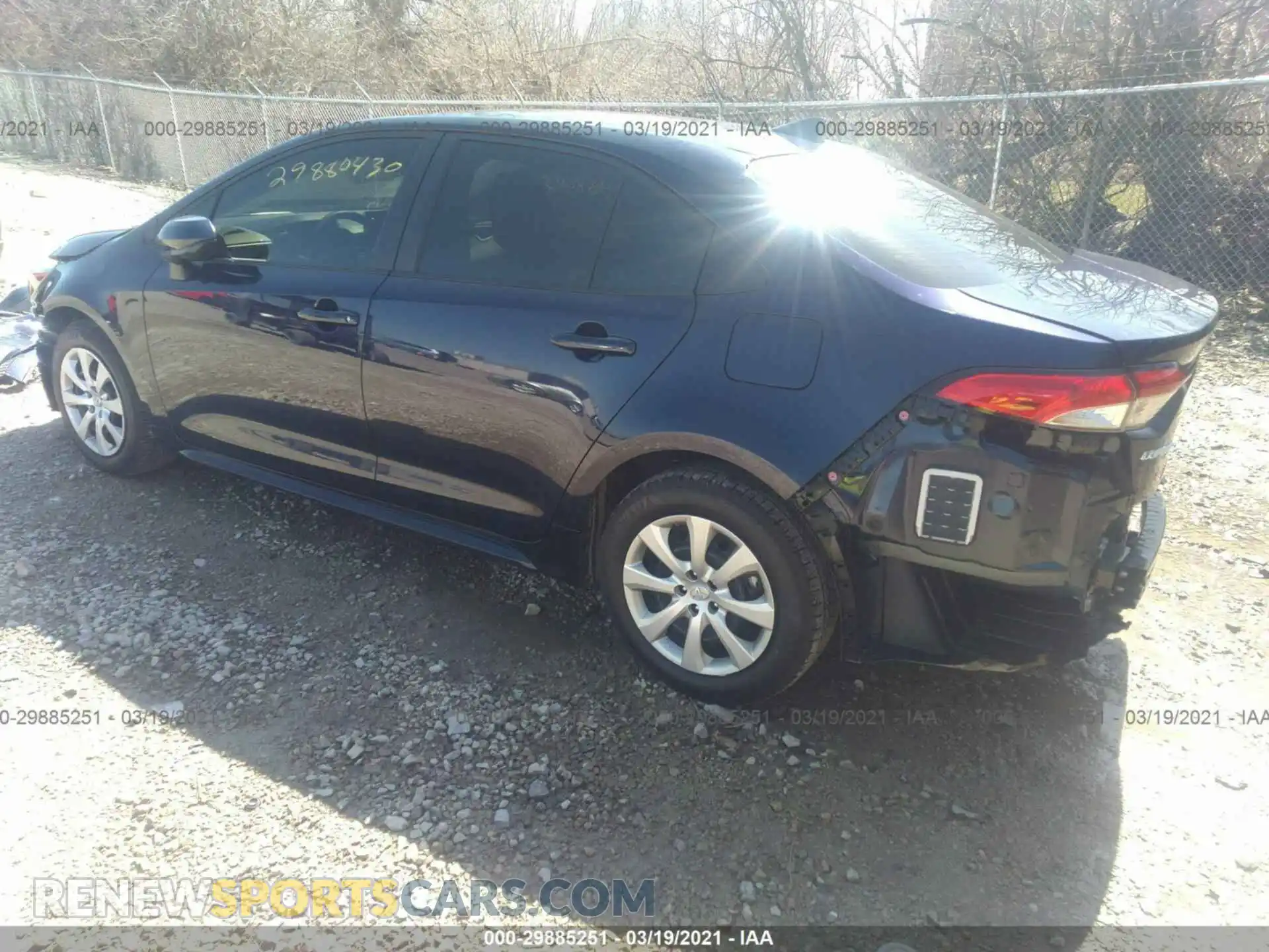 3 Photograph of a damaged car JTDEPMAE6MJ137799 TOYOTA COROLLA 2021
