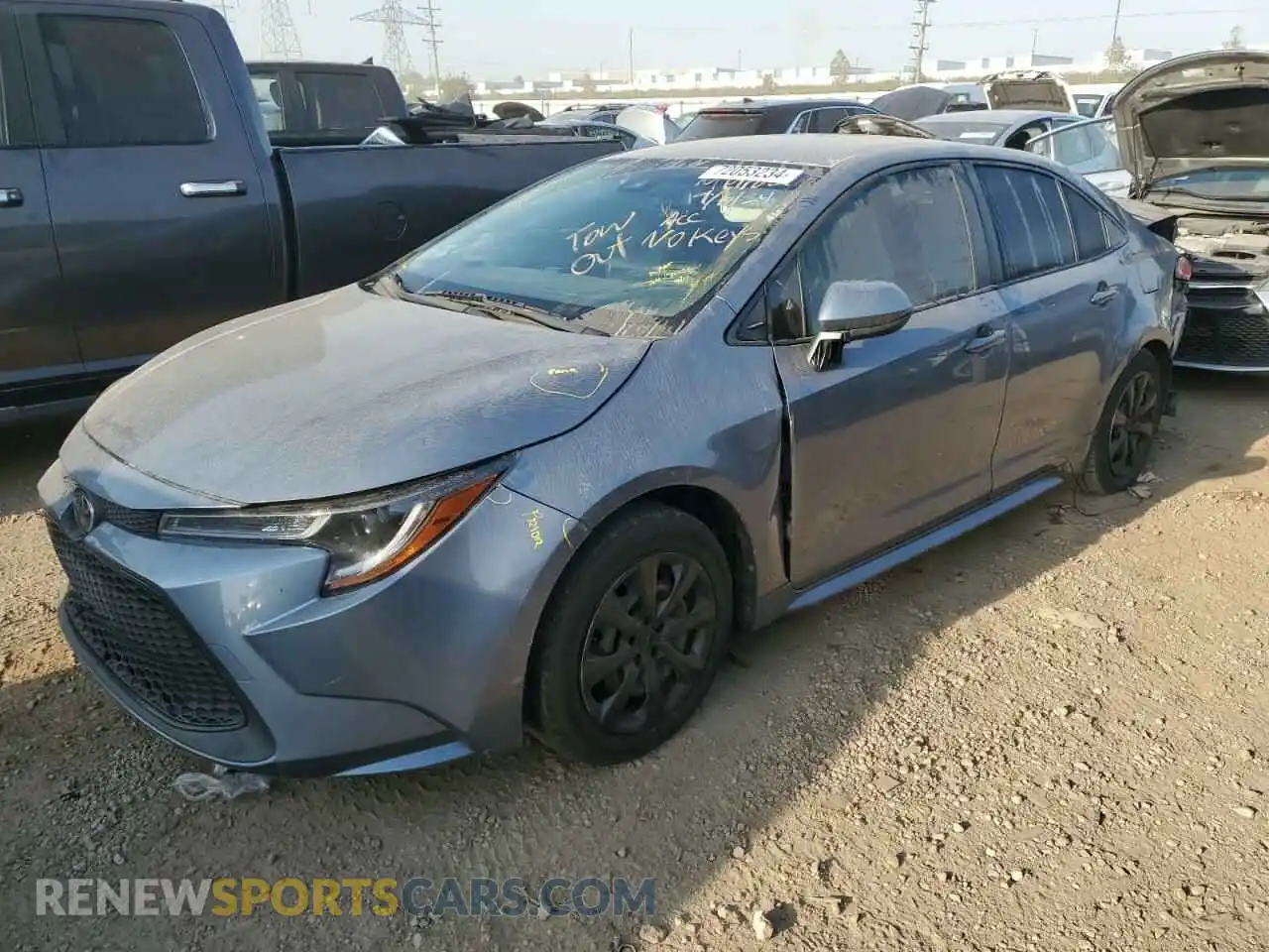 1 Photograph of a damaged car JTDEPMAE6MJ157650 TOYOTA COROLLA 2021