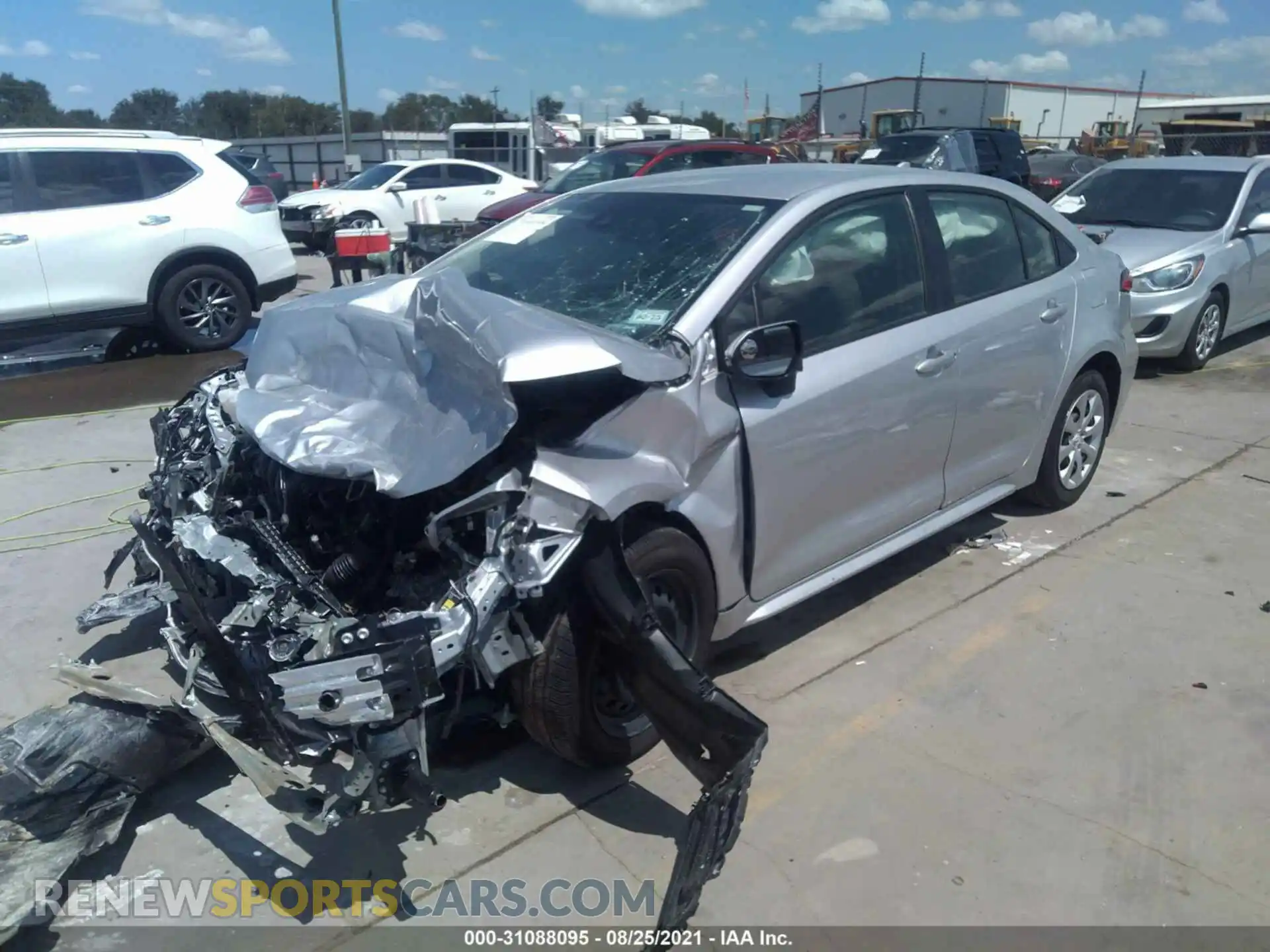 2 Photograph of a damaged car JTDEPMAE6MJ162072 TOYOTA COROLLA 2021