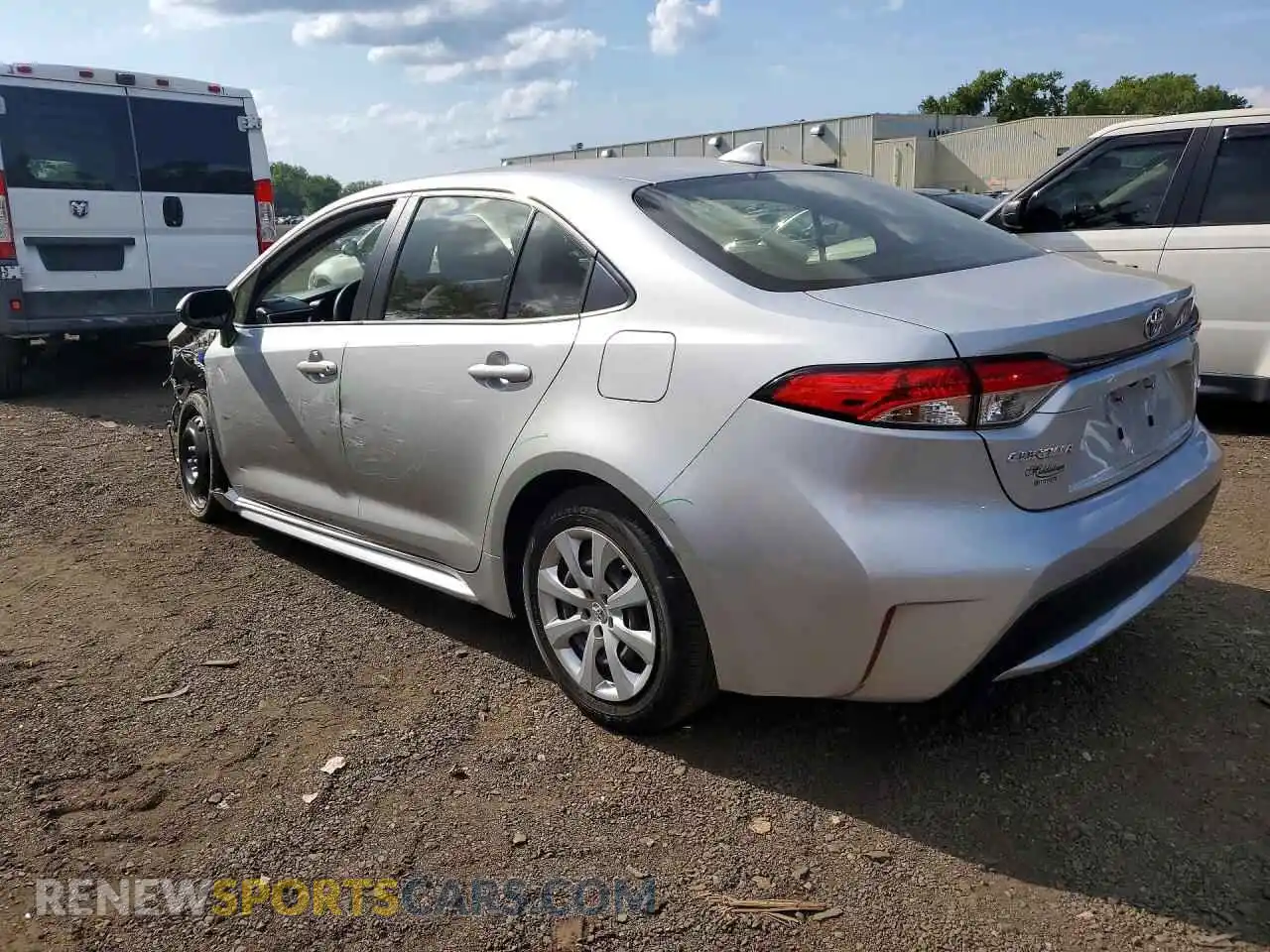 2 fotografías del automóvil dañado JTDEPMAE6MJ164257 TOYOTA COROLLA 2021