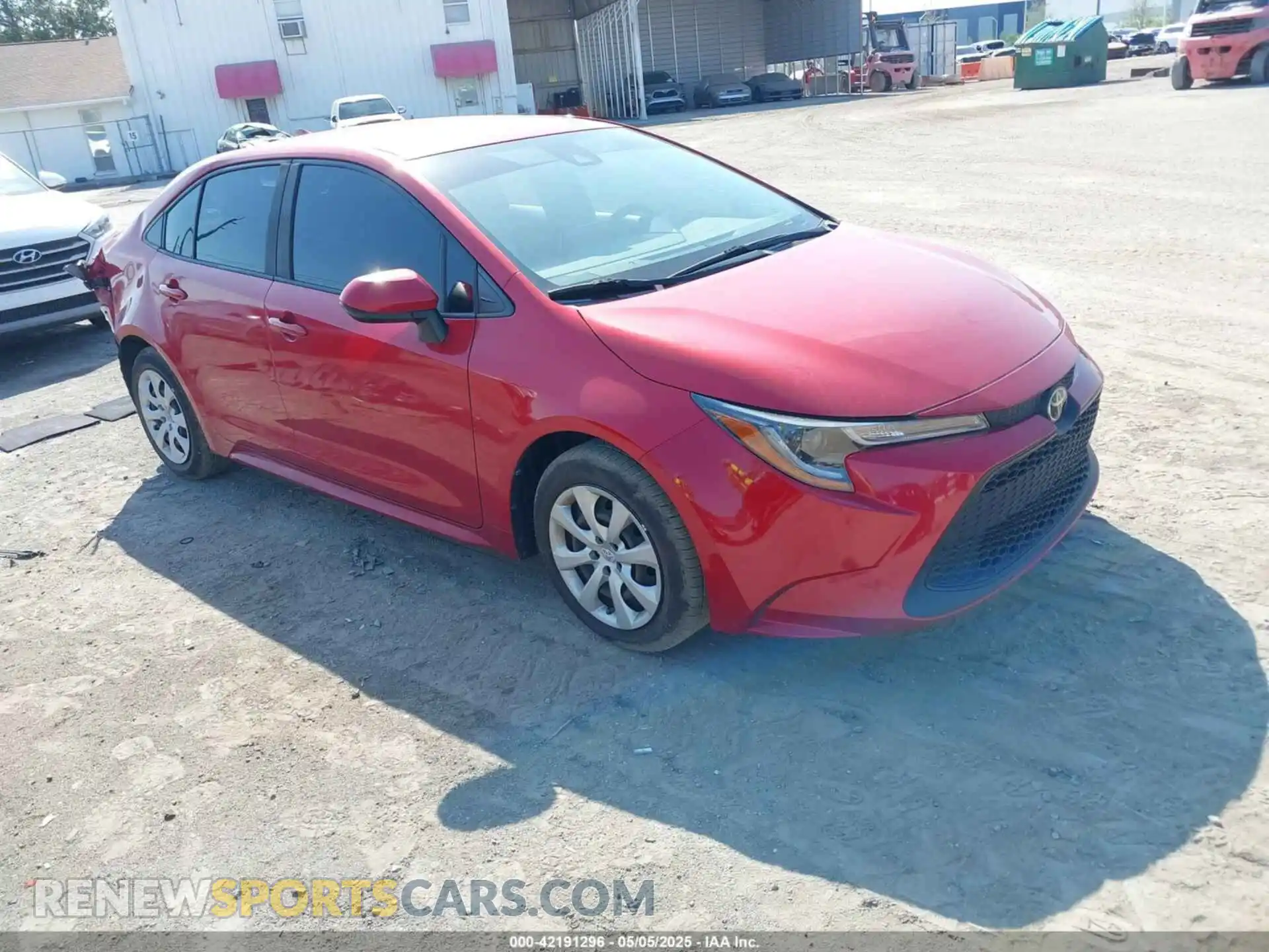 1 Photograph of a damaged car JTDEPMAE6MJ168776 TOYOTA COROLLA 2021