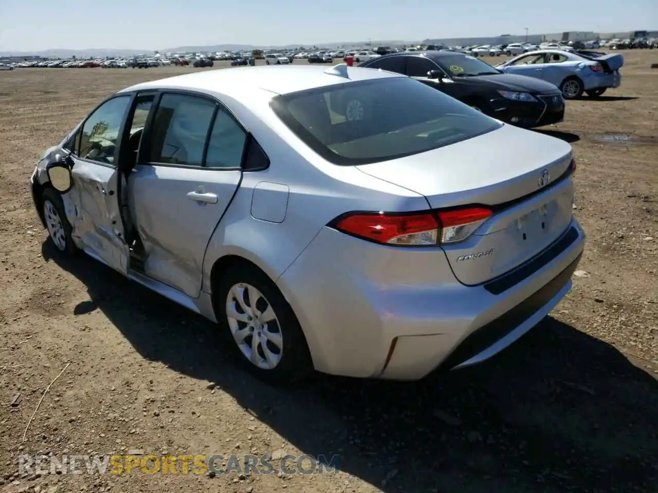3 fotografías del automóvil dañado JTDEPMAE6MJ177512 TOYOTA COROLLA 2021