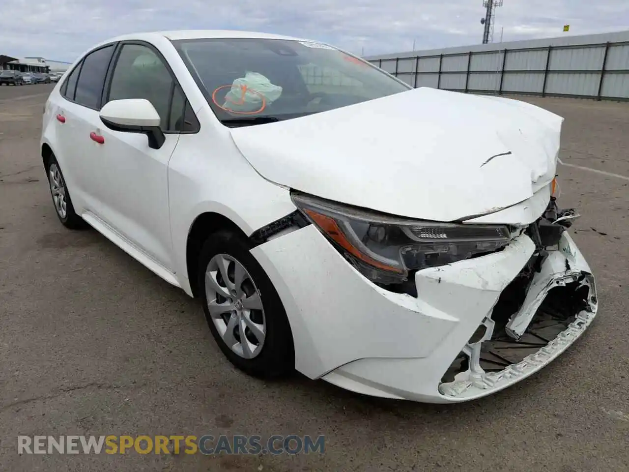 1 Photograph of a damaged car JTDEPMAE7MJ117285 TOYOTA COROLLA 2021