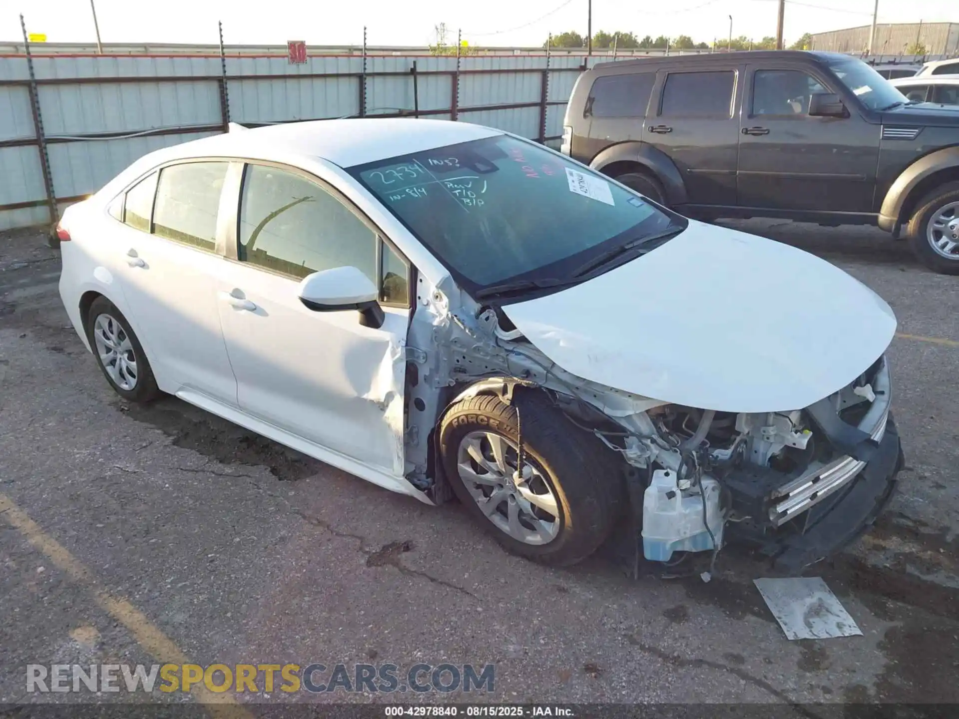 1 Photograph of a damaged car JTDEPMAE7MJ124091 TOYOTA COROLLA 2021