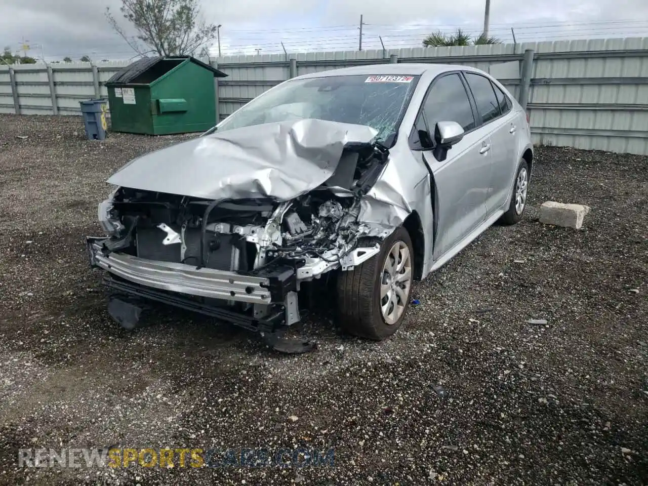 2 Photograph of a damaged car JTDEPMAE7MJ125449 TOYOTA COROLLA 2021