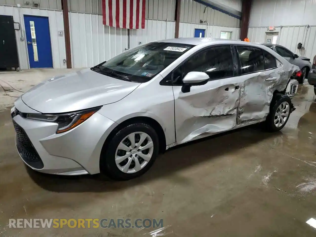 1 Photograph of a damaged car JTDEPMAE7MJ129159 TOYOTA COROLLA 2021