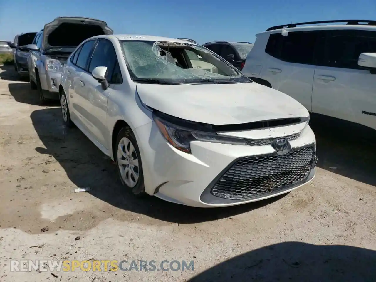 1 Photograph of a damaged car JTDEPMAE7MJ137648 TOYOTA COROLLA 2021
