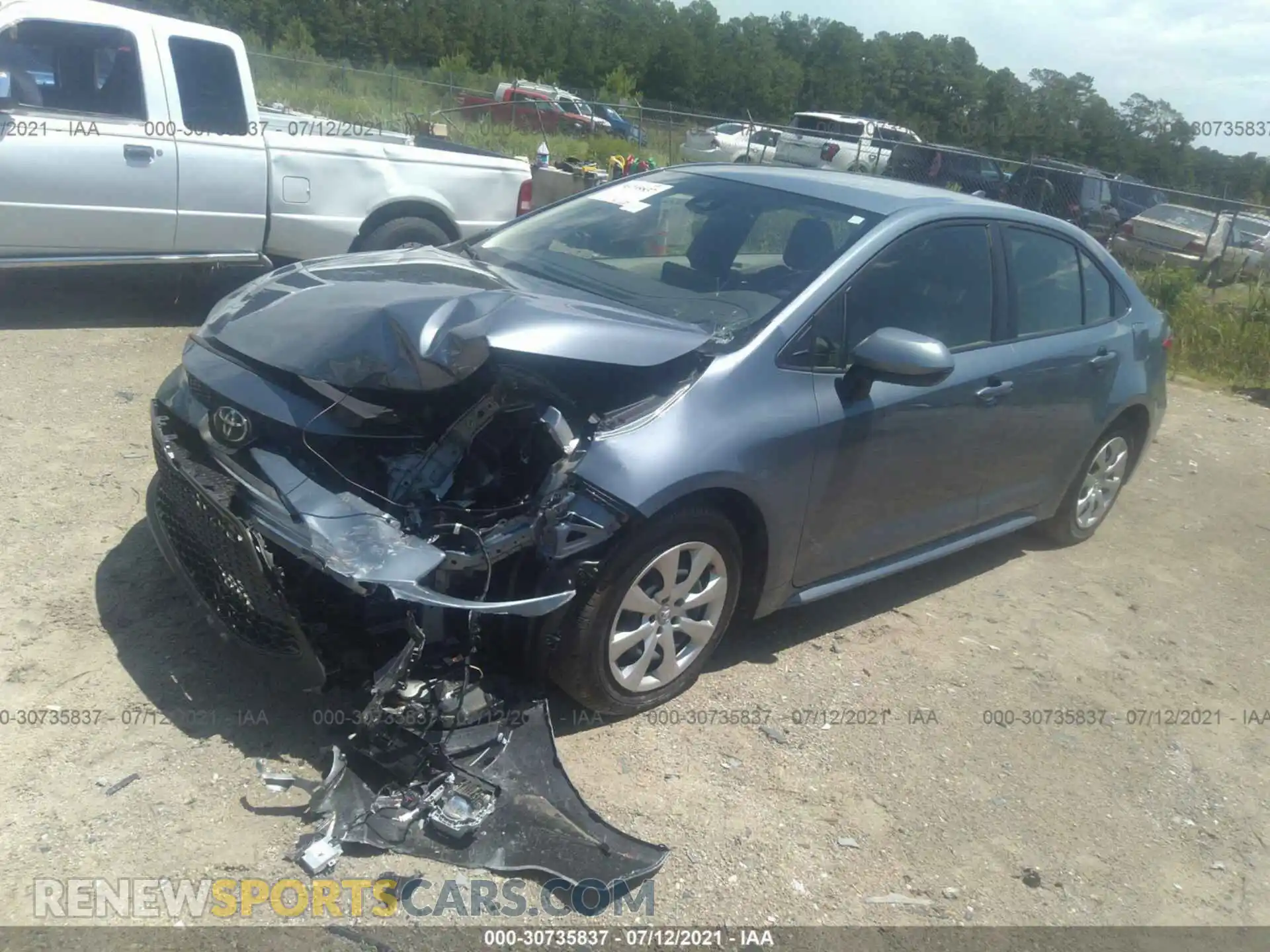 2 Photograph of a damaged car JTDEPMAE7MJ142350 TOYOTA COROLLA 2021