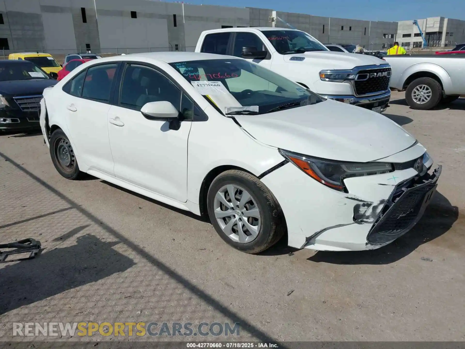 1 Photograph of a damaged car JTDEPMAE7MJ143630 TOYOTA COROLLA 2021