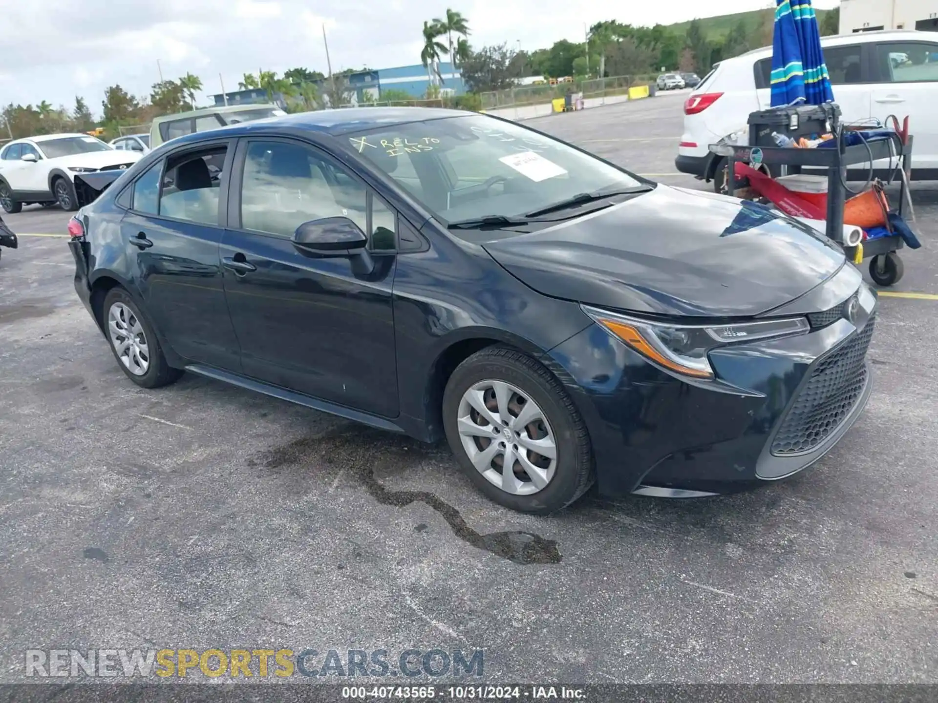 1 Photograph of a damaged car JTDEPMAE7MJ145426 TOYOTA COROLLA 2021