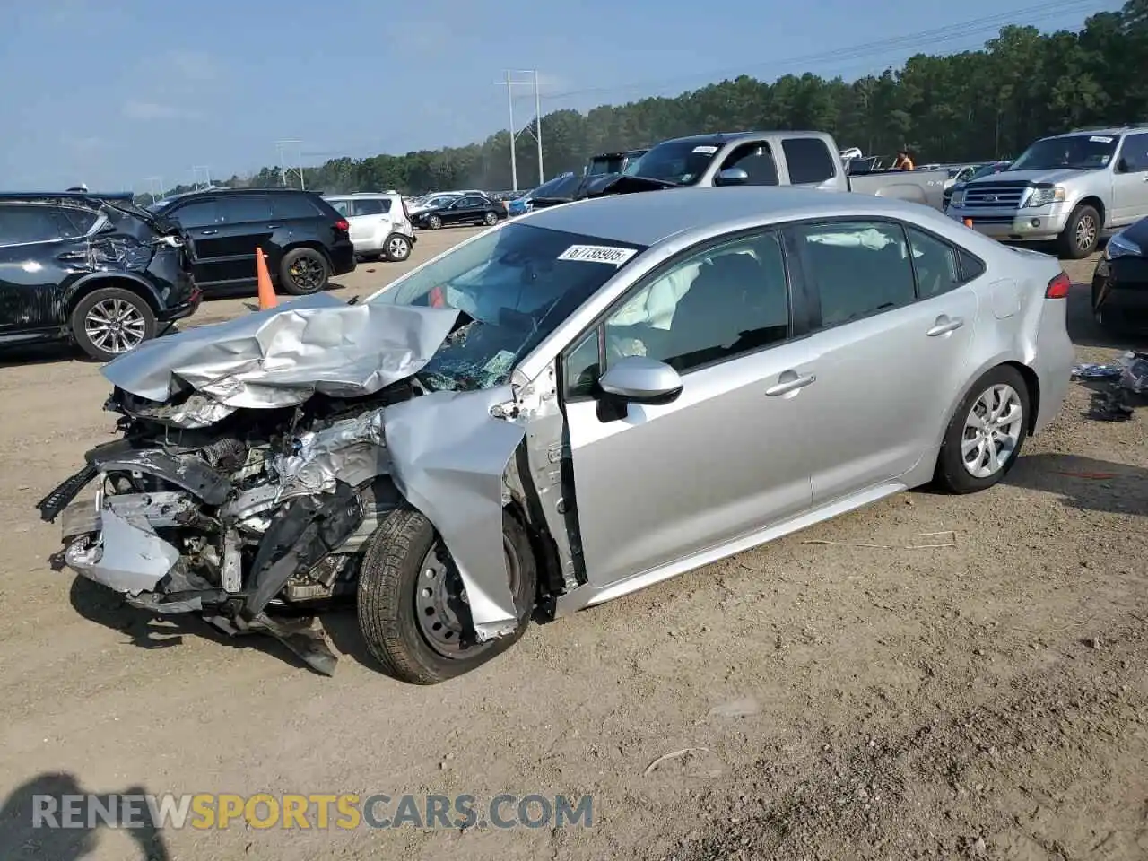 1 Photograph of a damaged car JTDEPMAE7MJ160640 TOYOTA COROLLA 2021