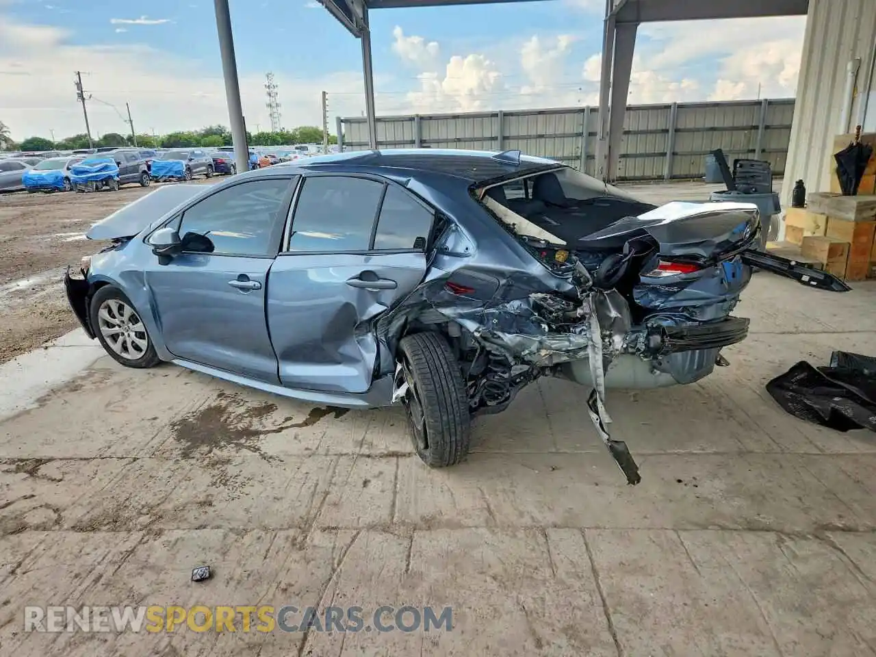 2 Photograph of a damaged car JTDEPMAE7MJ170374 TOYOTA COROLLA 2021