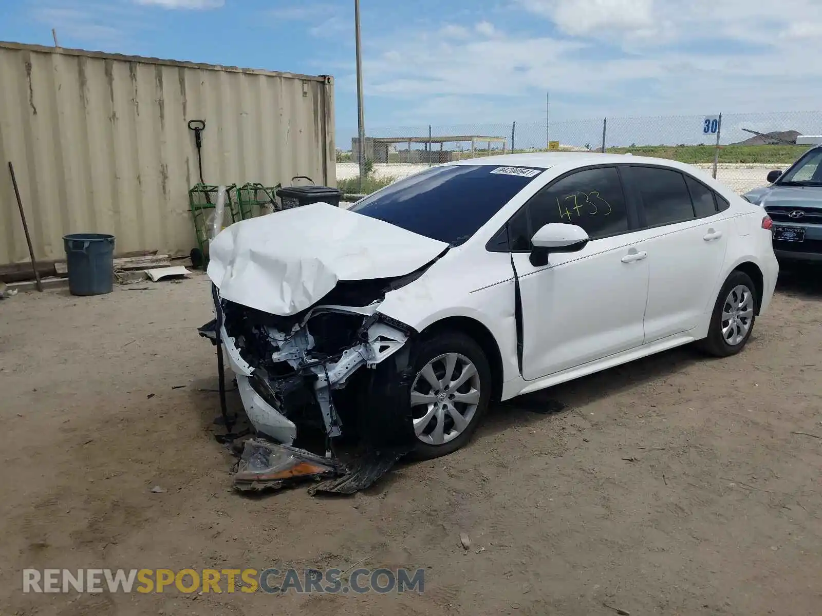 2 Photograph of a damaged car JTDEPMAE7MJ171847 TOYOTA COROLLA 2021
