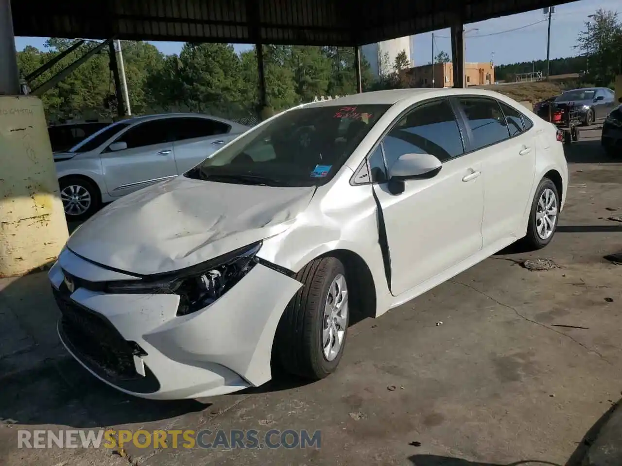 1 Photograph of a damaged car JTDEPMAE7MJ172013 TOYOTA COROLLA 2021