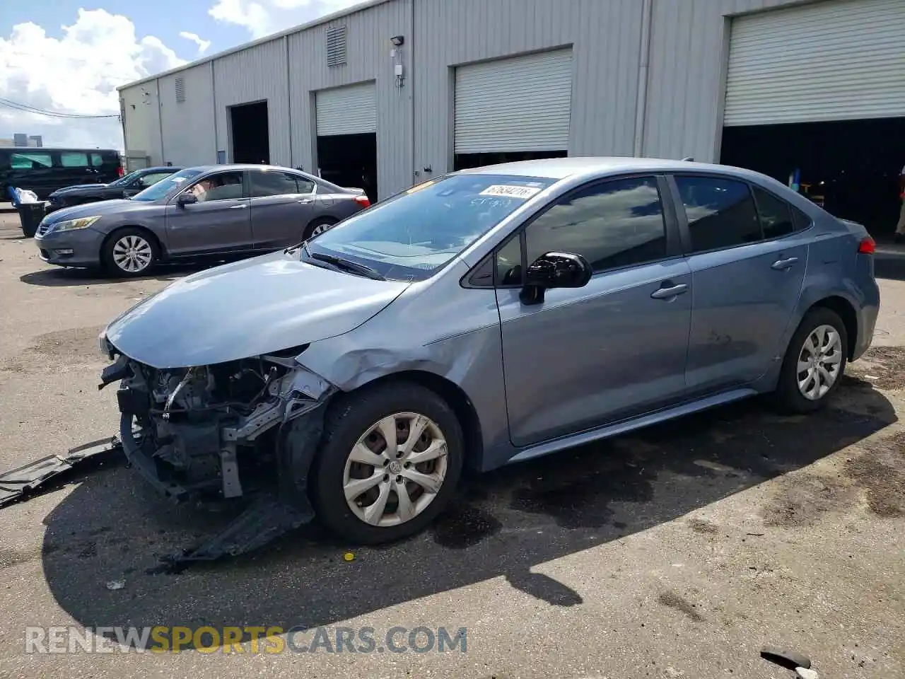 1 Photograph of a damaged car JTDEPMAE7MJ177096 TOYOTA COROLLA 2021