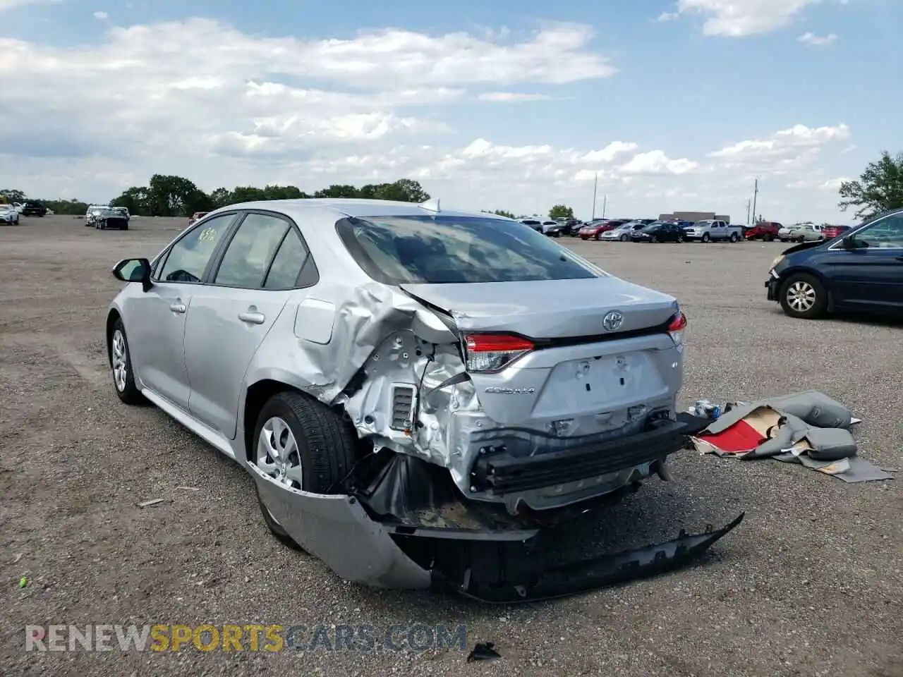 3 Photograph of a damaged car JTDEPMAE7MJ177647 TOYOTA COROLLA 2021
