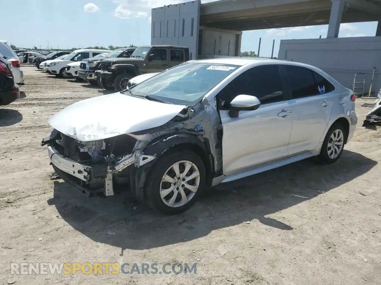 1 Photograph of a damaged car JTDEPMAE7MJ186994 TOYOTA COROLLA 2021