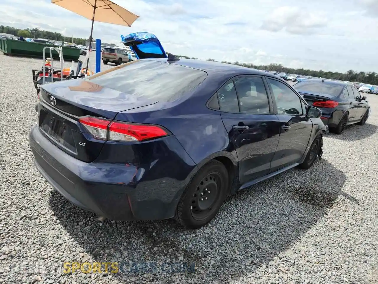 3 fotografías del automóvil dañado JTDEPMAE8MJ124939 TOYOTA COROLLA 2021