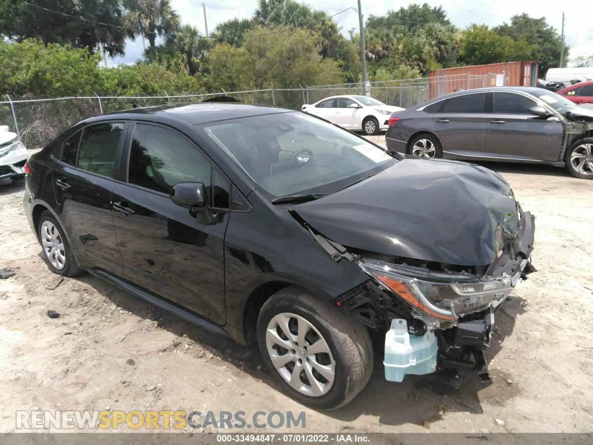 1 Photograph of a damaged car JTDEPMAE8MJ125086 TOYOTA COROLLA 2021