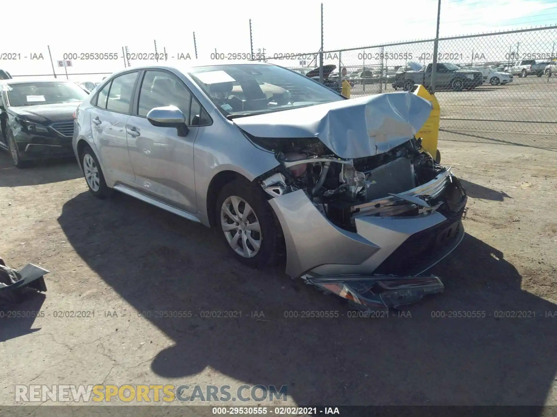 1 Photograph of a damaged car JTDEPMAE8MJ131423 TOYOTA COROLLA 2021