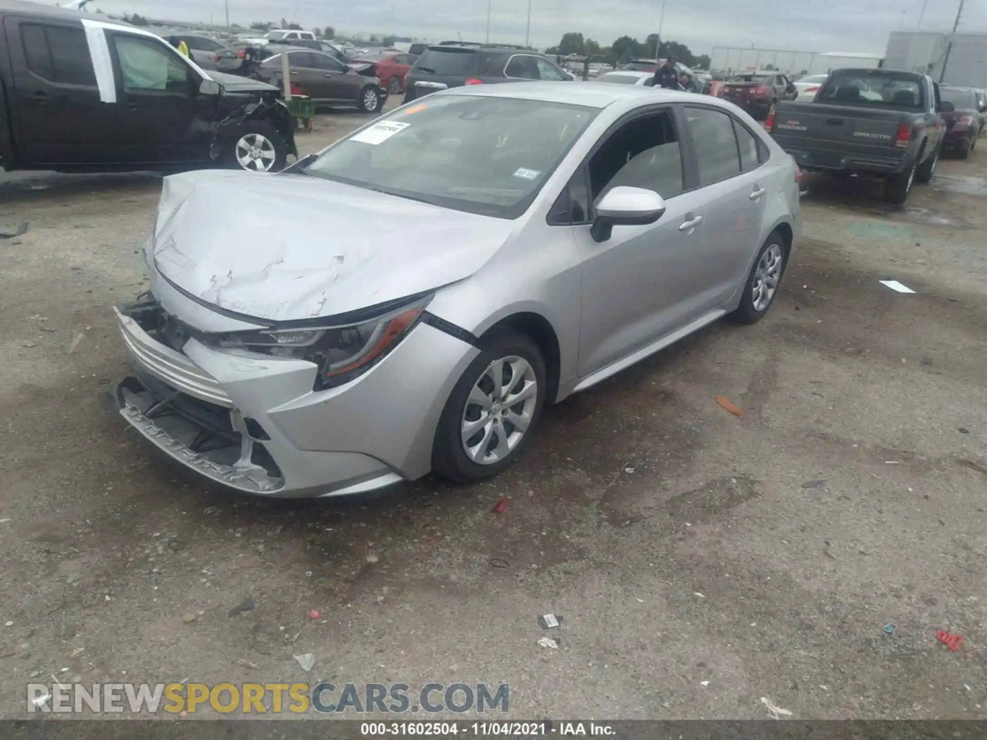 2 Photograph of a damaged car JTDEPMAE8MJ147007 TOYOTA COROLLA 2021