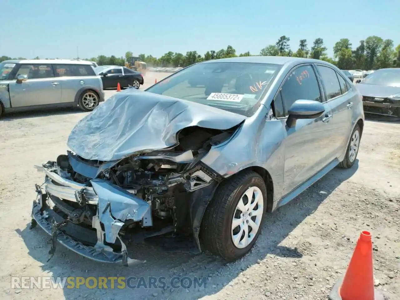 2 Photograph of a damaged car JTDEPMAE8MJ162347 TOYOTA COROLLA 2021