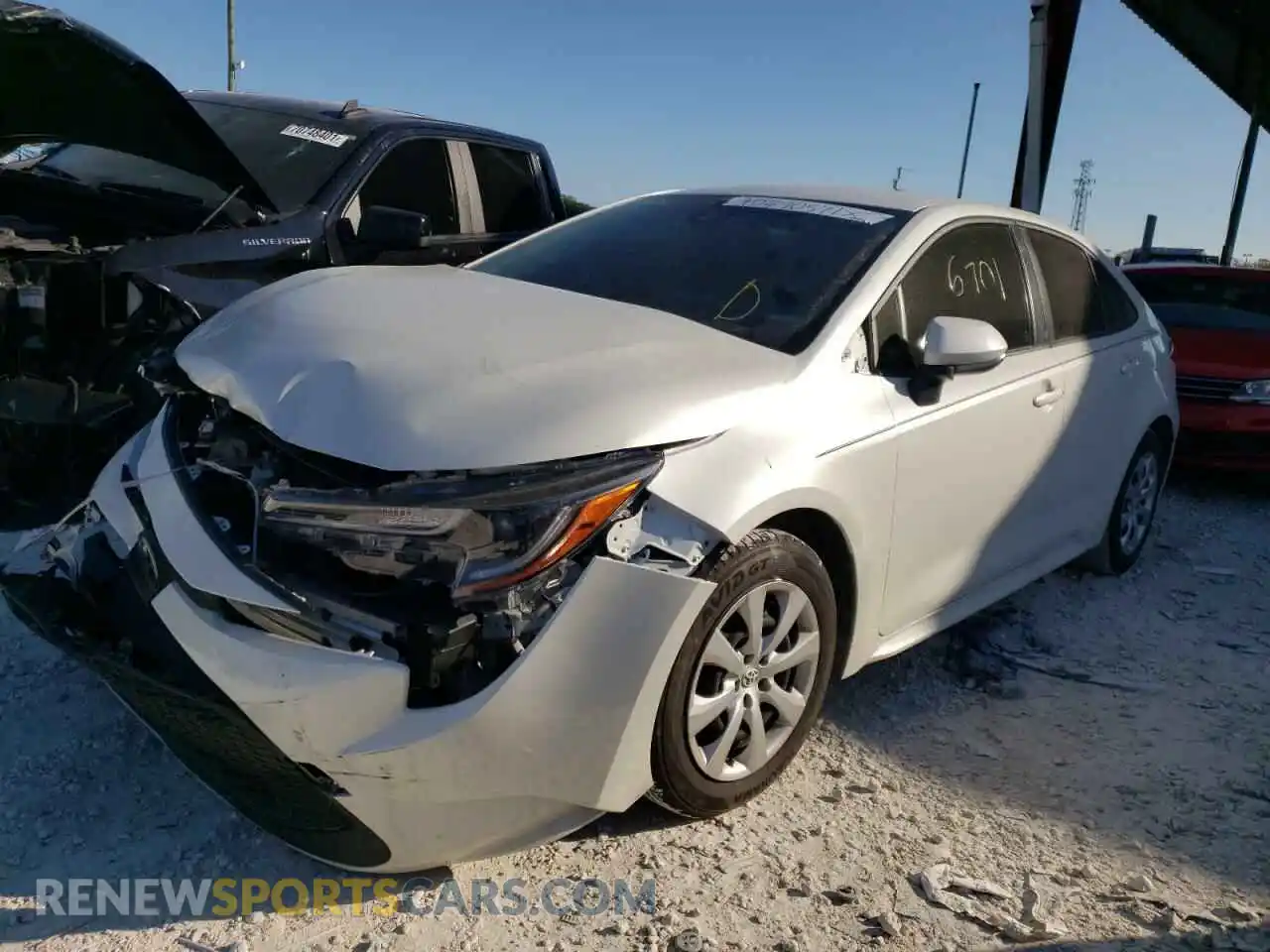 2 Photograph of a damaged car JTDEPMAE8MJ167810 TOYOTA COROLLA 2021