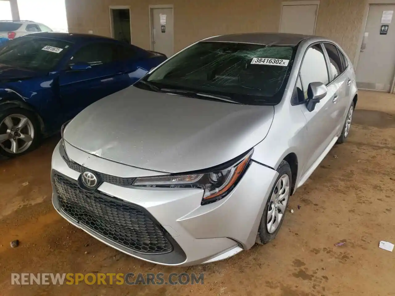 2 Photograph of a damaged car JTDEPMAE8MJ174949 TOYOTA COROLLA 2021