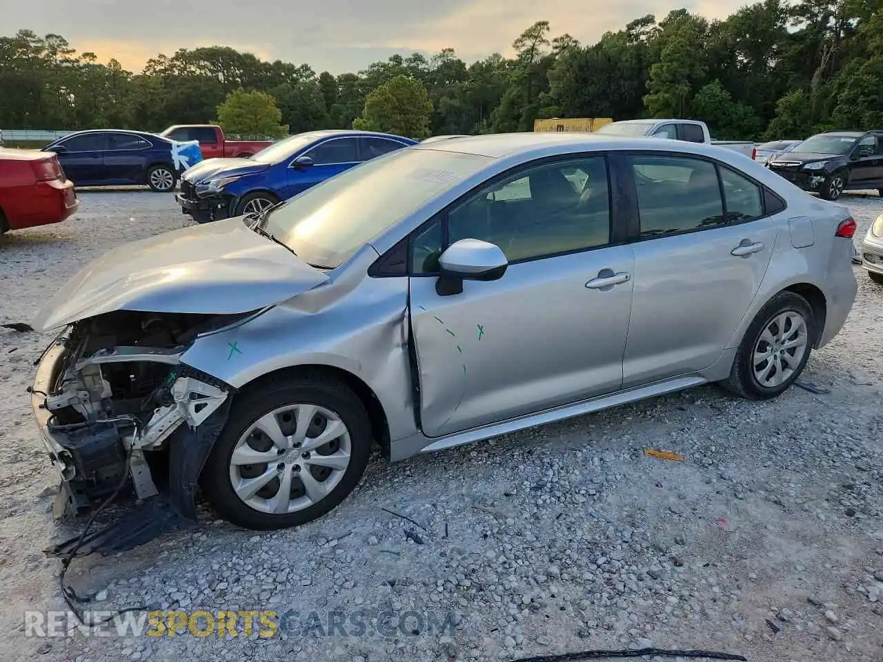 1 Photograph of a damaged car JTDEPMAE8MJ174997 TOYOTA COROLLA 2021