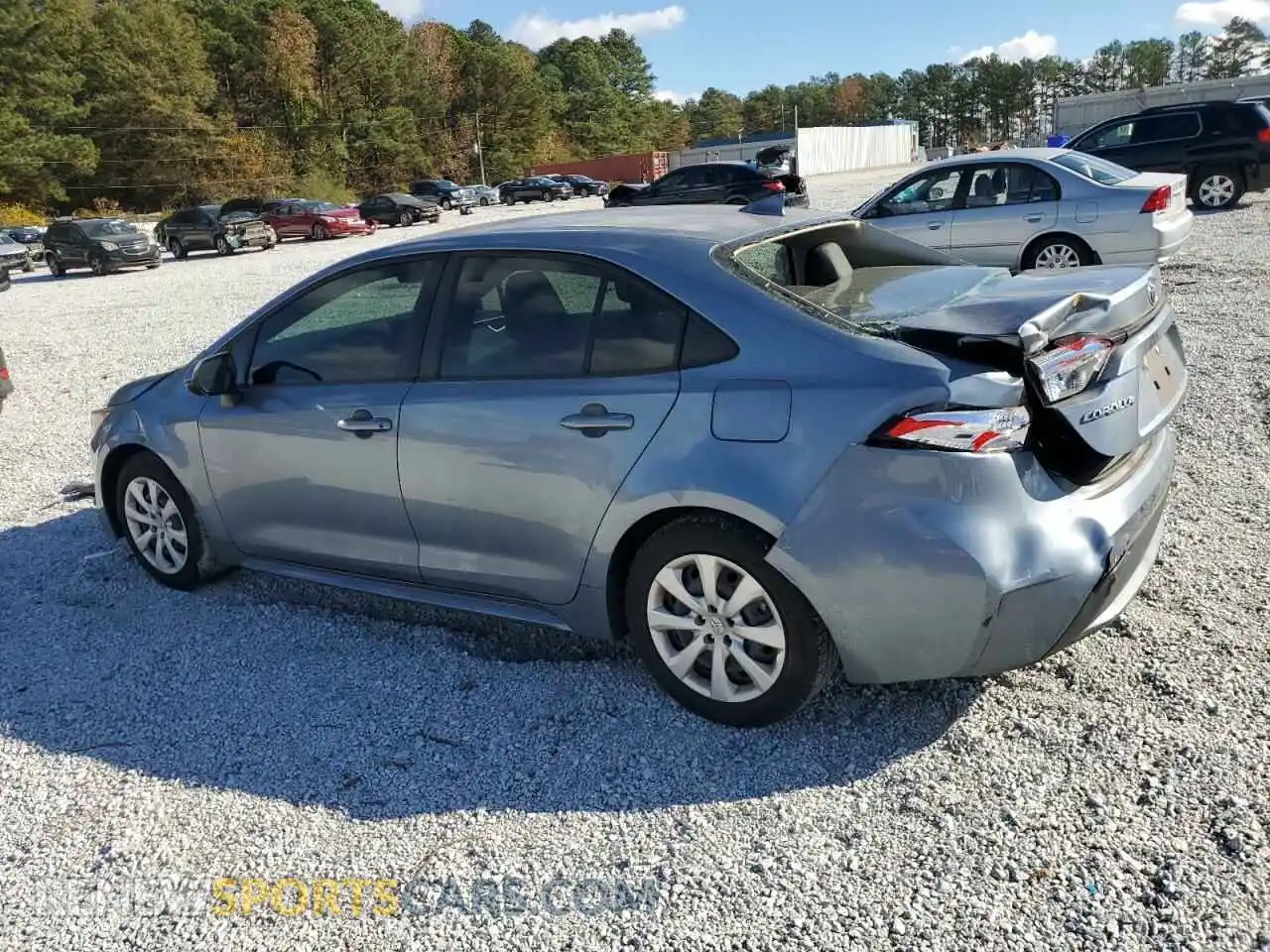 2 Photograph of a damaged car JTDEPMAE8MJ182162 TOYOTA COROLLA 2021