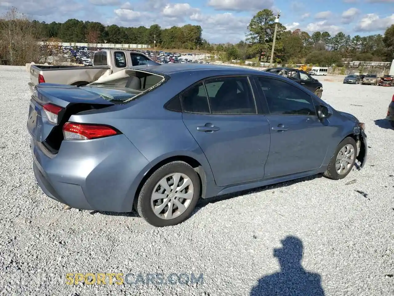 3 Photograph of a damaged car JTDEPMAE8MJ182162 TOYOTA COROLLA 2021