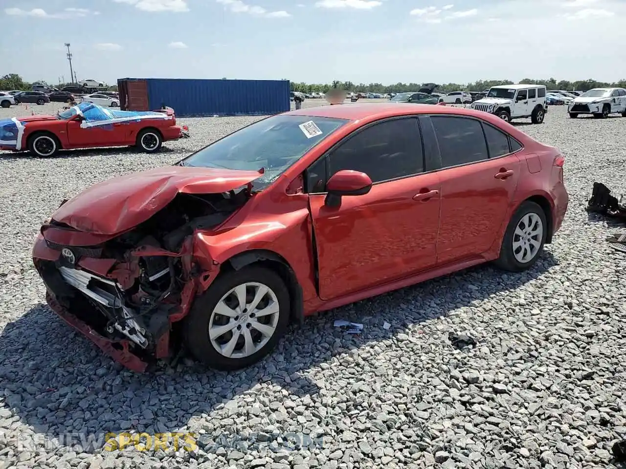 1 Photograph of a damaged car JTDEPMAE8MJ186549 TOYOTA COROLLA 2021