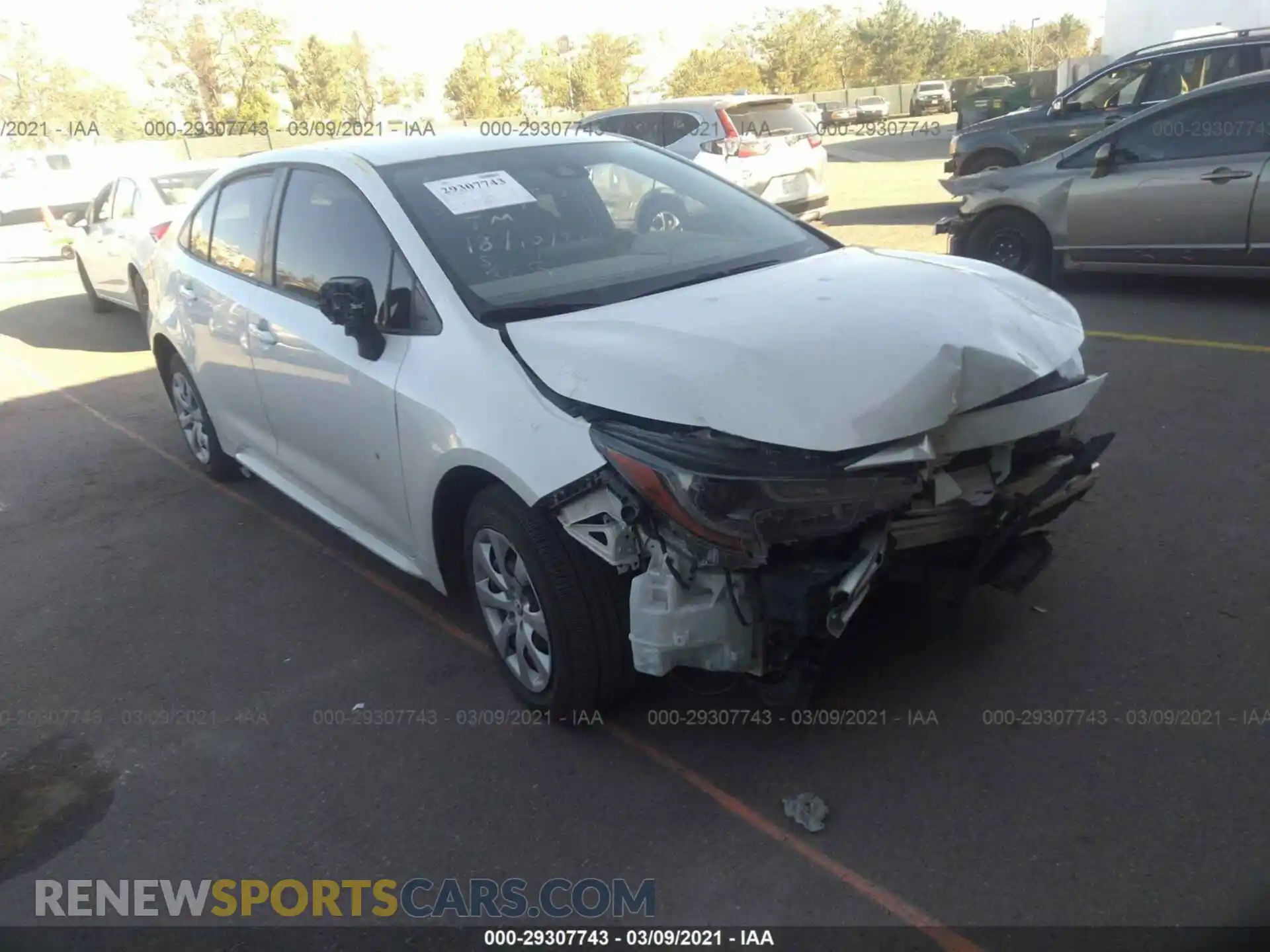 1 Photograph of a damaged car JTDEPMAE9MJ118311 TOYOTA COROLLA 2021