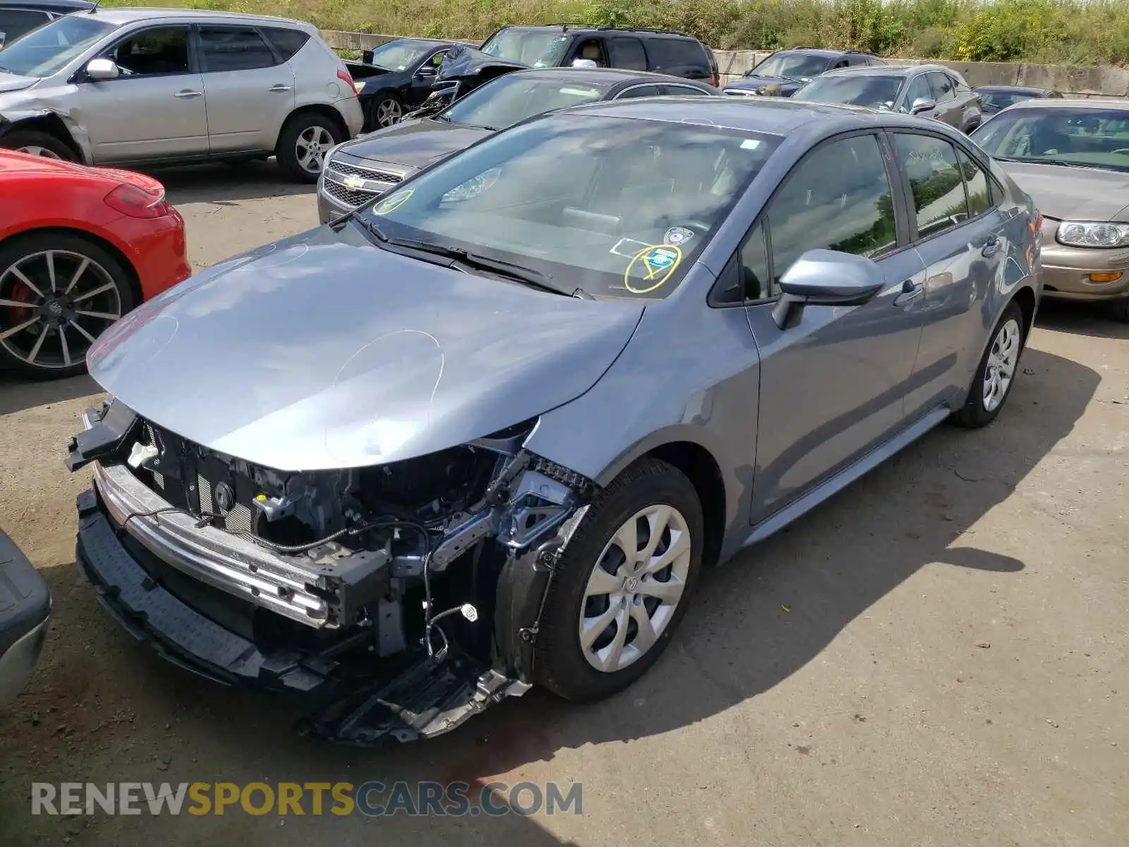 2 fotografías del automóvil dañado JTDEPMAE9MJ120463 TOYOTA COROLLA 2021